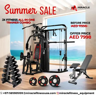 JX Fitness All in One Functional Trainer Combo Set