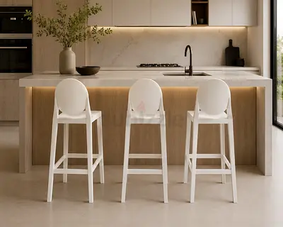 Set of 3 Original Kartel White Modern Bar Stools