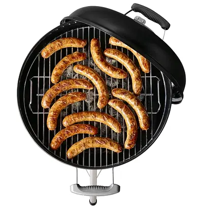 Portable Charcoal Kettle BBQ Grill - Compact with Lid