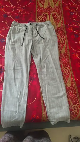 Branded Grey Striped Slim Fit Pant