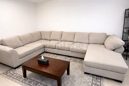 Large beige sofa, good condition!