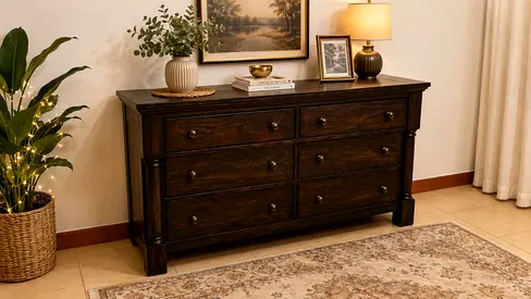 Pottery Barn Solid Wood Chest Of Drawers/ Sideboard