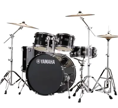 Yamaha acoustic drum set with cymbals and hardware