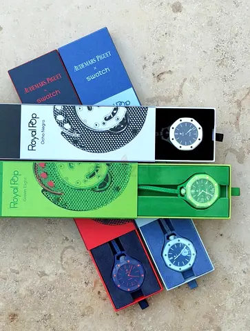 Set of Swatch x Audemars Piguet Royal Pop boxed watches