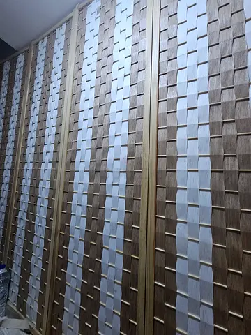Wooden Room Divider / Decorative Wall Panels - Set of 4