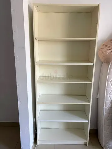 White 6-Shelf Bookcase / Storage Unit - Good Condition