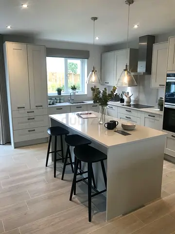 Modern Grey Kitchen with Island
