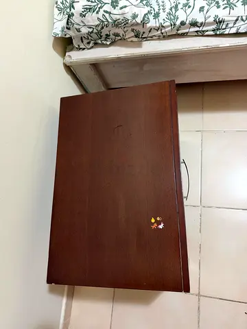 Compact foldable wooden wall-mounted table / drop-leaf table