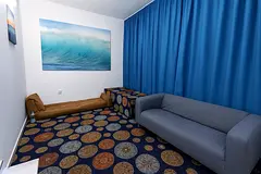 Room Hall semi furnished with clean washroom and kitchen