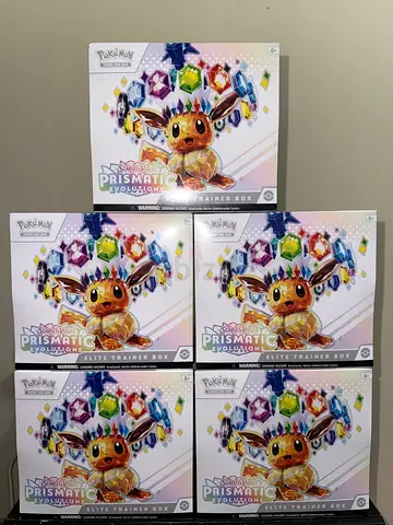 Pokemon TCG Scarlet and Violet Prismatic Evolutions Elite Trainer Boxes