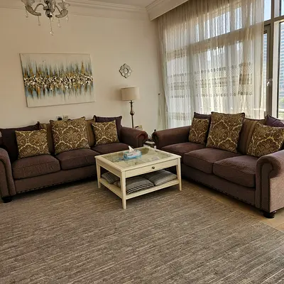 Comfortable 3+2 Seater Sofa Set with Cushions - Excellent Condition