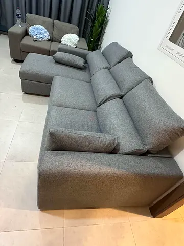Ikea Eskelstuna L shape sofa bed Dark gray