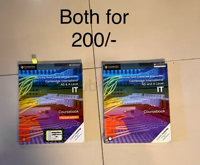 Cambridge International AS  A Level IT Coursebooks (Set of 2) - Both for 200 AED