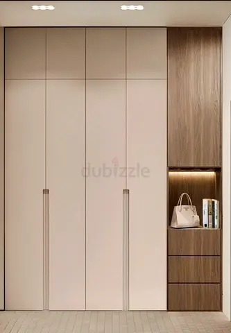 5 door Wardrobe with Open Shelves