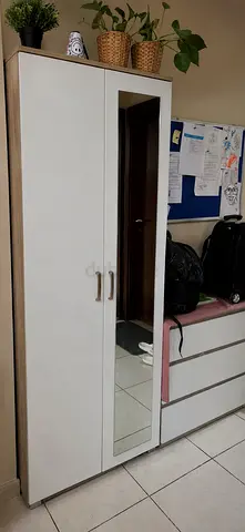 MOVING SALE - Wooden Shoe Rack with mirror