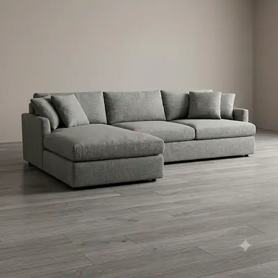 Crate and Barrel Lounge Deep lshape sofa for sale