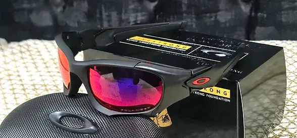 Oakley PitBoss II Matte Black w/Candy Red Iridium Polarized Lens