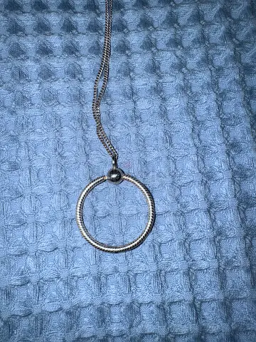 Pandora O Pendant with Silver Chain