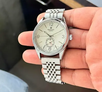 Rolex Geneve stainless steel mens Automatic watch - vintage style, working