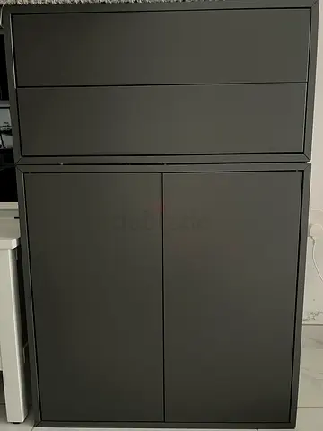 Modern Matte Dark Grey Wall Cabinets