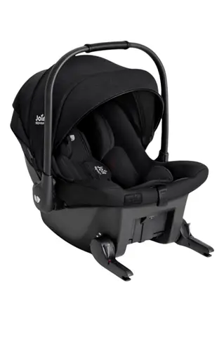 Joie infant car seat (rear-facing) with ISOFIX base — excellent condition