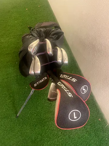 Men’s Callaway Strata Beginner Golf Starter Set R-Flex in Stand Bag