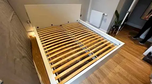 IKEA malam bed with mattress queen size bed