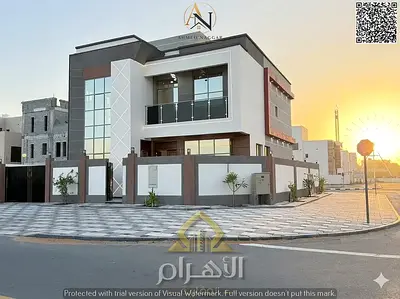 علي الشارع الرئيسي ومقابل مسجد| تملك فيلا فاخرة بالياسمين عجمان | 5 غرف ماستر G+2|لقطة بسعر تنافسي