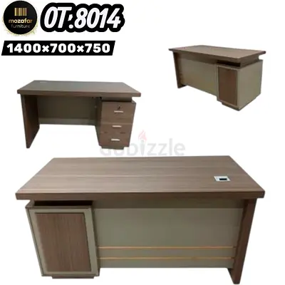 Mozafar Office Desk OT-8014 with Side Storage - 1400x700x750mm
