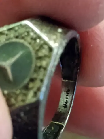 925 Sterling Silver Ring with Mercedes Benz Logo