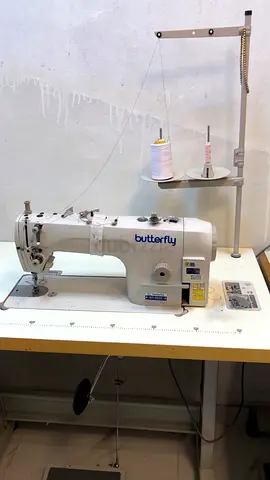 Butterfly Industrial Sewing Machine with Table and Thread Stand - Used