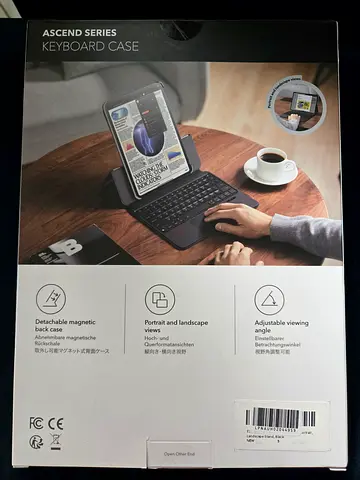 Keyboard case for tablet with detachable magnetic cover Apple size) - unused in box