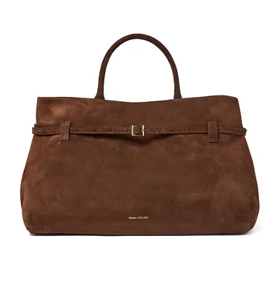 Manu Atelier Le Cambon 35 Brown Suede Handbag - trendy!!!