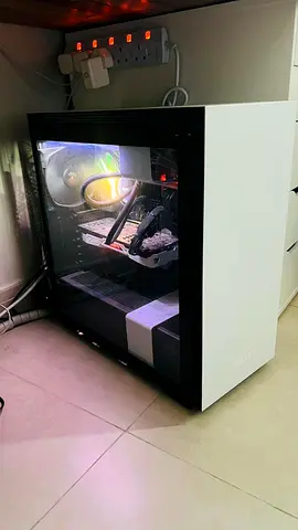 White NZXT Mid-Tower Gaming PC with Windowed Side Panel