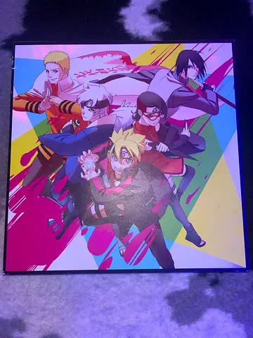 Naruto Boruto Team 7 Shiny Glitter Metallic Poster Wall Art