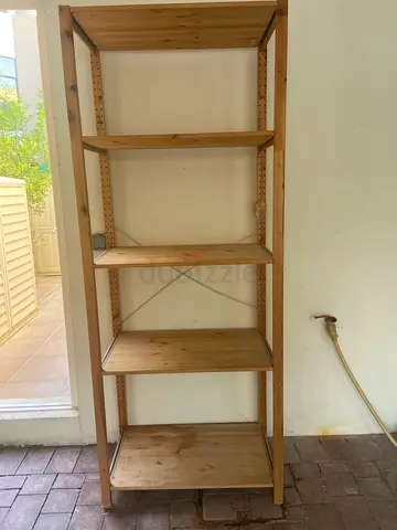 A set of 6 Tall Wooden IKEA Ivar Shelving (separate and self-standing) Units