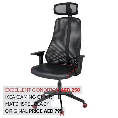 IKEA MATCHSPEL Gaming/Office Chair - Black, Excellent Condition