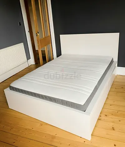 IKEA Malm Double size bed frame with ikea mattress like new