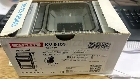 Hensel KV 9103 IP65 Electrical Enclosure / Distribution Box (New in Box)