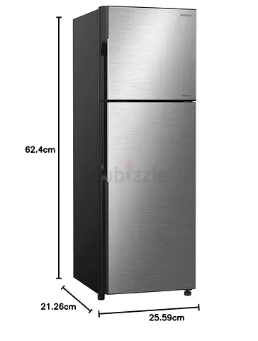 Hitachi Top-Freezer Refrigerator - Stainless Steel, Compact