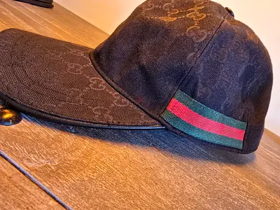 Genuine Gucci Original GG Canvas Baseball Hat - Black Web Stripe (Pristine)
