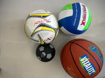 Basketball, Football, Volleyball