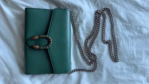 Authentic Gucci Dionysus Chain Bag – Green Leather | Excellent Condition