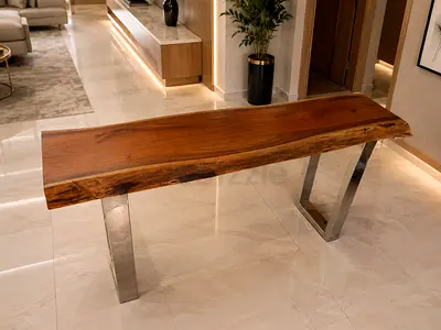 Marina Home Style Live Edge Solid Wood Console Table