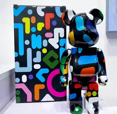 Bearbrick 1000% Fragment-style Multicolor Designer Collectible with Box