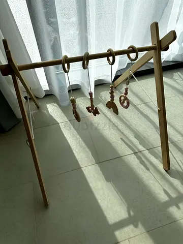 Wooden baby gym