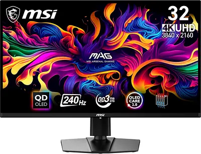 MSI MAG 321UPX 32 INCH 4K QD OLED 240 Hertz Gaming Monitor