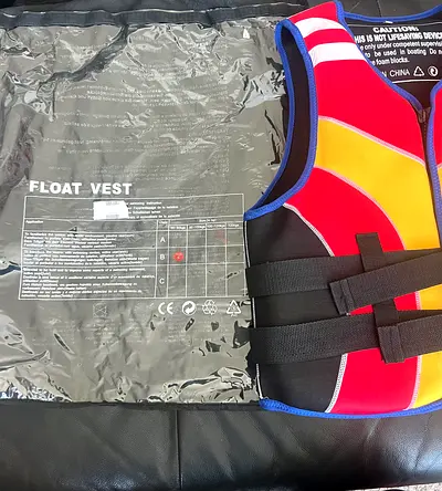 NEW Kids/Adult Float Vest - Bright Red/Yellow Life Jacket