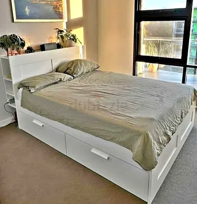 Ikea brimness queen size storage bed with mattress