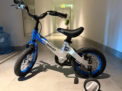 Kids 12-inch Wheel Bicycle - Blue  White, Flawless Condition